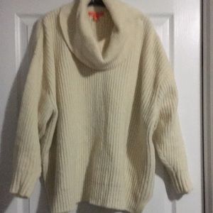 Cowl neck long sleeve sweater